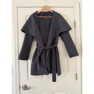 Tahari Blue Wool Coat XS